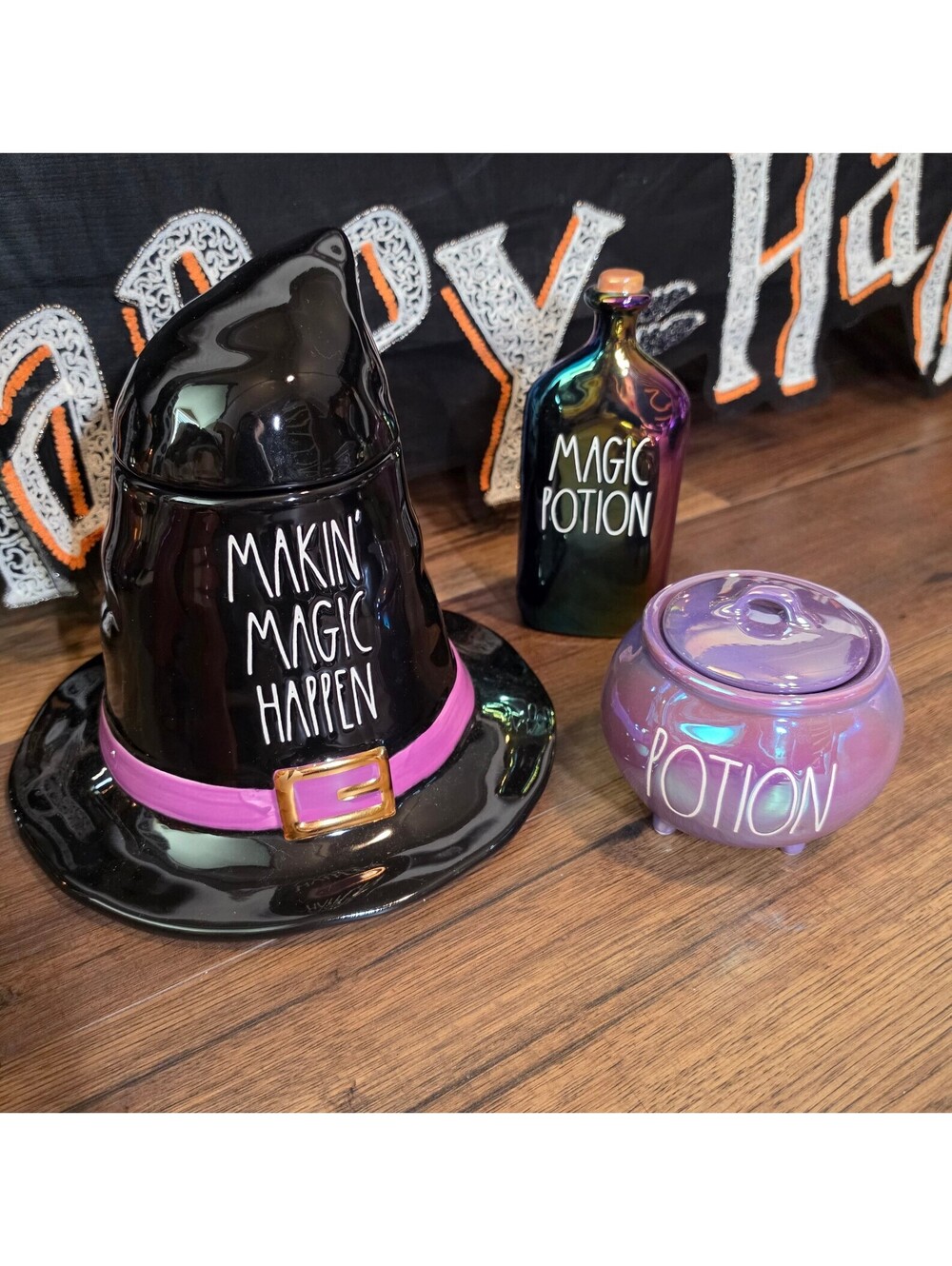 Rae dunn Halloween 3 piece